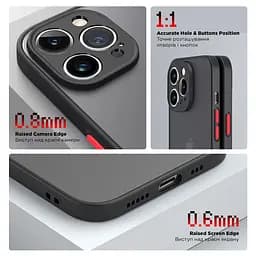 Чехол-накладка для Apple iPhone 14 Pro Max, Frosted Matte, черный, противоударный чехол с защитой всего корпуса, термополиуретан TPU + поликарбонат PC, ArmorStandart (ARM64476) - мініатюра 3