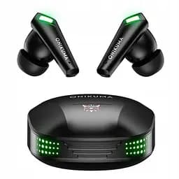 Геймерські Bluetooth навушники Onikuma T308 із зарядним кейсом Ігрова гарнітура Чорний - мініатюра 4