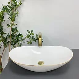 Умивальник VBI Turin white gold Edge накладний VBI-011508, Золотий