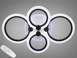 Новая пристелевая LED люстра с пультом, диммером и подсветкой, 80W