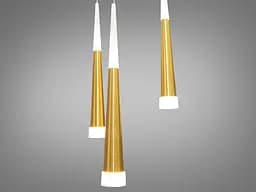 Люстра стельова LED Diasha 3002/3G, 14W, золото, сучасний стиль для коридору, вітальні, спальні, кухні - мініатюра 3
