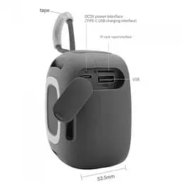 Маленька Bluetooth-колонка з ремінцем чорна TG659 BT/USB/TF/FM 5W - мініатюра 2