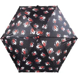 Женский складной зонтик механический HDUEO 60 см черный