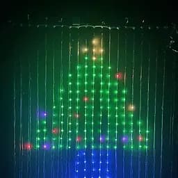Гірлянда Штора від мережі 3х3 м 400LED RGB + пульт дистанційного керування, SF-1 / Розумна гірлянда з додатком на телефон - мініатюра 5