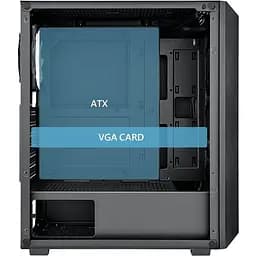Корпус FSP смT218AB без БЖ ATX Black ( смT218AB) - мініатюра 2