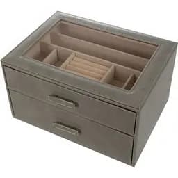 Органайзер для прикрас Elen Dekor 25х18х14.3 см сірий (819-026)