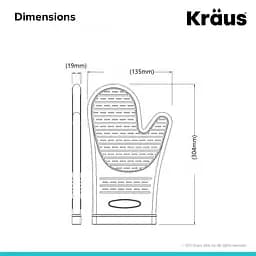 Рукавиця Kraus KSM-1BLACK, Чорний - мініатюра 2