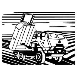 Картина-трафарет для розфарбовування піском А4 "М142 HIMARS" Bambi Т-а4190