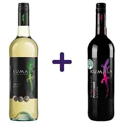 Набір: вино Kumala Chenin Blanc біле сухе 12.5% 0.75 л + вино Kumala Pinotage WO червоне сухе 13.5% 0.75 л