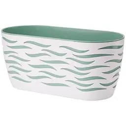 Горщик для квітів Form-Plastic Sahara Duo-овал-35 6 л ментолово-білий (4440-011+067W)