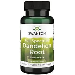 Корень одуванчика для печени Swanson Dandelion Root 515 мг 60 капсул (100-44-1862229-20)