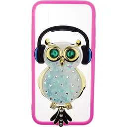 Чохол-накладка Toto TPU Stones Case IPhone X Owl in Headphones Green