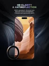 Захисне скло для камери Apple iPhone 16 Pro/16 Pro Max, Supreme BI, золотий колір, з рамкою, глянцеве скло для захисту лінз, протиударне, прозоре, з клейовим шаром по контуру, не впливає на якість фото, ArmorStandart (ARM79424) - мініатюра 4
