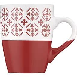 Чашка Ardesto Ornament 320 мл червоно-біла (AR3045R)