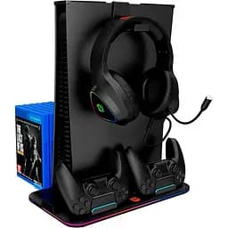 Пидставка для охолодження Canyon CS-5 RGB PS5 Charge Black (CND-CSPS5B)