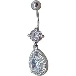 Срібна сережка для пірсингу пупка Umax. 7000U