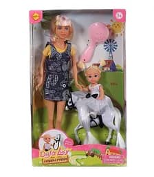 Лялька 8399 Defa Верхова їзда, з коняком та гребінцем, в коробці (6967500437337) Білий