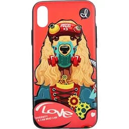 Чохол-накладка PUZOO TPU with UV Printing Punk Phone iPhone X Red