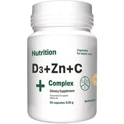 Вітаміни та мінерали EntherMeal D3 + Zinc + С Complex, 60 капсул
