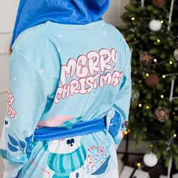 Халат дитячий з плюшевого велюру Merry Christmas 18210 134-140 см - мініатюра 8
