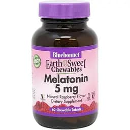 Натуральная добавка Bluebonnet Nutrition Earth Sweet Chewables Melatonin 5 mg, 60 жевательных таблеток