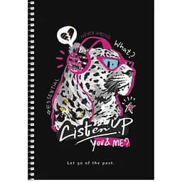 Зошит для записів Student А5, у клітинку, спіраль, 96 л., Слухай музику (A5-SC-096-6117K)