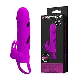 Насадка на член Pretty Love 5.5 із стимулятором кролик Baile 6603BI0407 88058