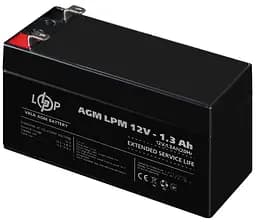 Акумуляторна батарея для ДБЖ LogicPower AGM 12 V / 1.3 А*ч (4131) - мініатюра 2
