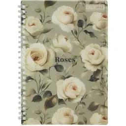 Зошит для записів Buromax Roses Arabeski А5 80 аркушів світло-сірий (BM.2587-20)