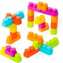 Ігровий візок з конструктором Molto 20 деталей рожевий (23461) - мініатюра 8