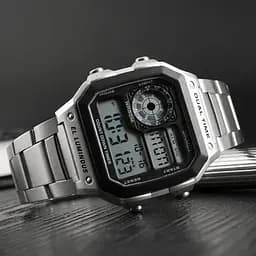 Чоловічий годинник Skmei 1335 Ripple Silver - мініатюра 9
