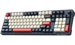 Клавиатура игровая механическая GamePro MK-305-BL Asgard Drakkar Keychron Super Red Switch Bluetooth 5.2/2.4 ГГц/USB Blue - мініатюра 2
