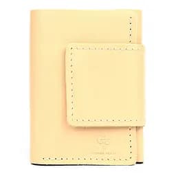 Портмоне шкіряне глянець біж GRANDE PELLE 10х7.5х1.5 см acs0032105