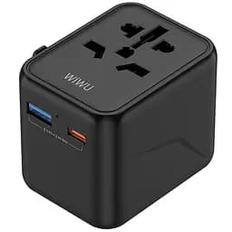 Мережевий універсальний перехідник WIWU UA012 Warrior 12W + 1USB-A/1C Black - мініатюра 4