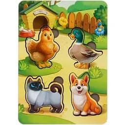 Дерев'яний пазл-вкладиш Ubumblebees Домашні тварини - 2 PSF054 