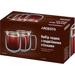 Набір чашок Ardesto з подвійними стінками 250 мл 2 шт. прозорий (AR2625BPR) - мініатюра 2