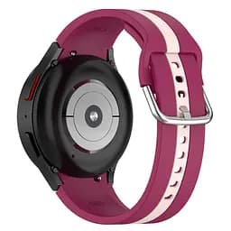 Браслет D2 для Samsung Galaxy Watch 5 - темно-червоно-рожевий ширина кріплення 20мм силікон Watchbands (W16-8WB12312664) - мініатюра 2