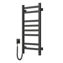 Електрична рушникосушка Navin Авангард 360x800 Sensor лівобічна з таймером, чорний муар 00-044050-5080, Чорний матовий, Ліве, Електронний