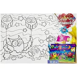 Картина за номерами Danko Toys Затишний сімейний вечір у лісі 31x21 см (CBN-02-08)