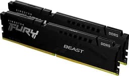 Память для ПК Kingston DDR5 16 ГБ KIT (8 ГБ x 2) 5200 FURY Beast Черный