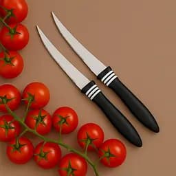 Набір ножів кухонних, 2 шт., для томатів та м'яких овочів, Kitchen Master Чорний 87707 - мініатюра 2