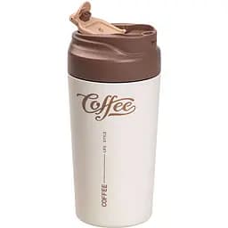 Термочашка Coffee 480 мл з керамічною колбою, коричневий Yiwu HP-14-14BR - мініатюра 3