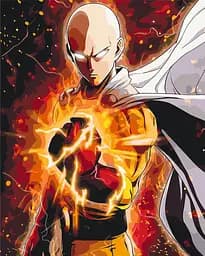 Картина за номерами Ванпанчмен Сайтама One Punch Man Saitama 40х50 см PN OPM S 01