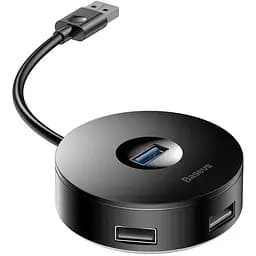 Usb-хаб Baseus Round Box Usb to Usb 3.0 + 3 Usb 2.0 черный (CAHub-F01)