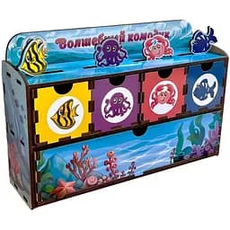 Настільна гра Ubumblebees Морські жителі-1 PSD003 сортер-комодик дерев'яна