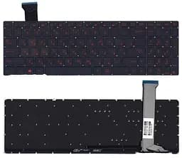 Клавіатура для ноутбука Asus ROG GL552 з червоним підсвічуванням (Light Red), Black, (No Frame)