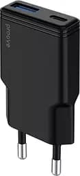 Зарядное устройство Proove Slender Type-C + USB 30 Вт, черное (WCSL30110001)