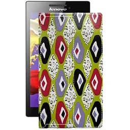 Чехол StatusCASE из экокожи для планшета Lenovo Tab 2 A7-10 Камни-цветные