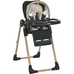 Стільчик для годування ME 1115-W CRAFT Gray, знімний чохол та ремені безпеки