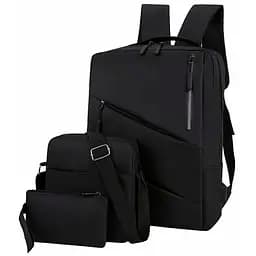 Набір Voltronic: рюкзак для ноутбука 15.6 дюймів + сумка + гаманець чорний